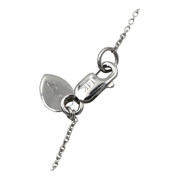 MEIRA T BLACK OPAL (most rare opal type) DIAMOND HALO NECKLACE 14K WHITE GOLD - Picture 6 of 7